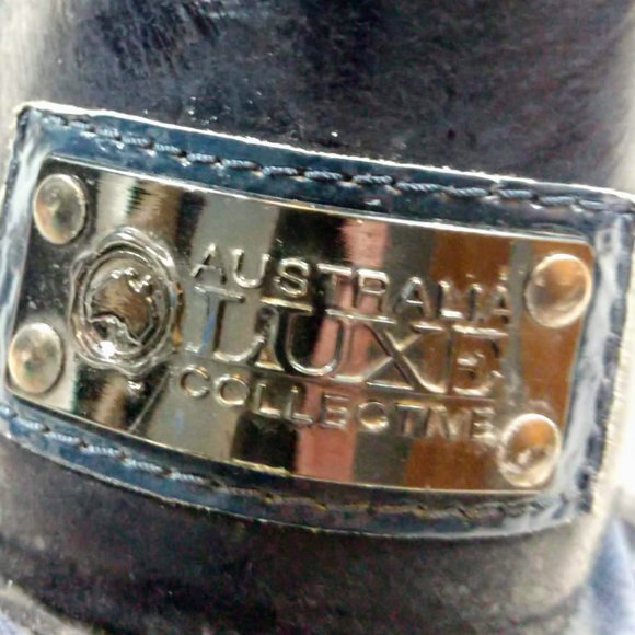 Australia Luxe Collective Sheepskin tall boots crinkle leather - Picture 9 of 13